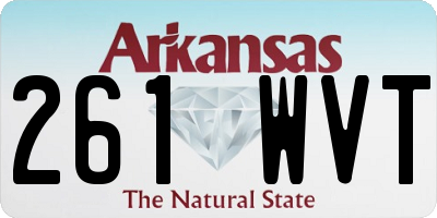 AR license plate 261WVT