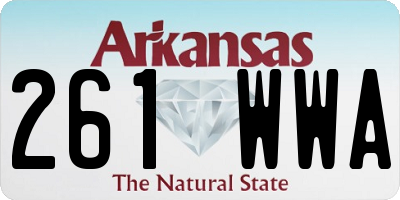 AR license plate 261WWA
