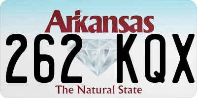 AR license plate 262KQX