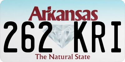 AR license plate 262KRI