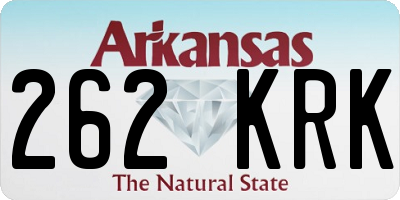 AR license plate 262KRK