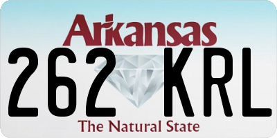 AR license plate 262KRL