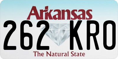 AR license plate 262KRO