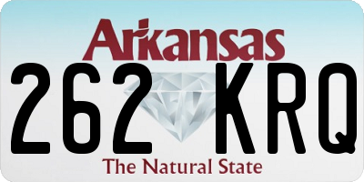 AR license plate 262KRQ