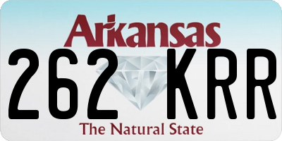 AR license plate 262KRR