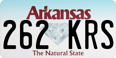 AR license plate 262KRS