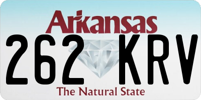 AR license plate 262KRV