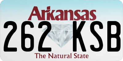 AR license plate 262KSB