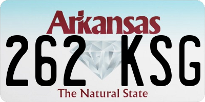 AR license plate 262KSG