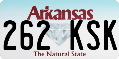 AR license plate 262KSK
