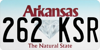 AR license plate 262KSR