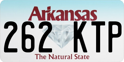 AR license plate 262KTP