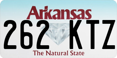 AR license plate 262KTZ