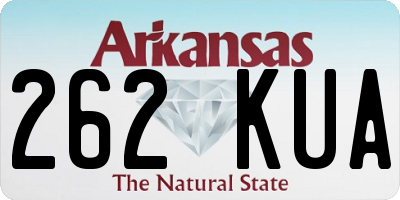 AR license plate 262KUA
