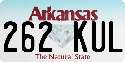 AR license plate 262KUL