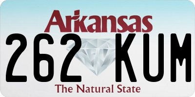 AR license plate 262KUM