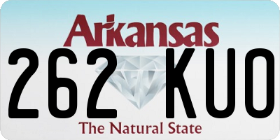 AR license plate 262KUO