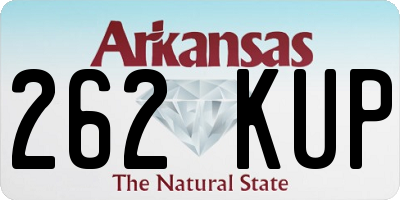AR license plate 262KUP