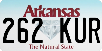 AR license plate 262KUR