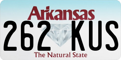 AR license plate 262KUS