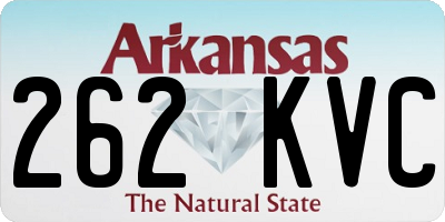 AR license plate 262KVC