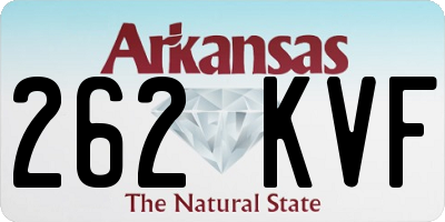 AR license plate 262KVF