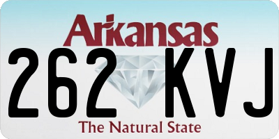 AR license plate 262KVJ