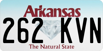 AR license plate 262KVN