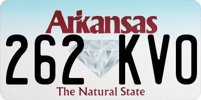 AR license plate 262KVO