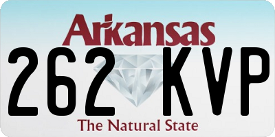 AR license plate 262KVP