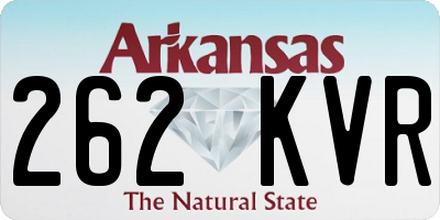 AR license plate 262KVR