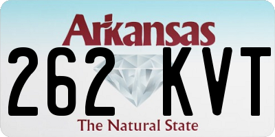 AR license plate 262KVT