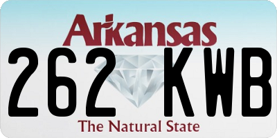 AR license plate 262KWB