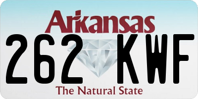 AR license plate 262KWF
