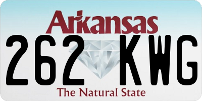 AR license plate 262KWG