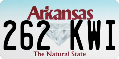 AR license plate 262KWI