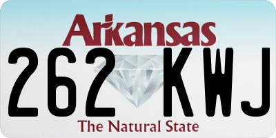 AR license plate 262KWJ