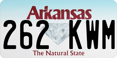 AR license plate 262KWM