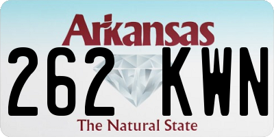 AR license plate 262KWN