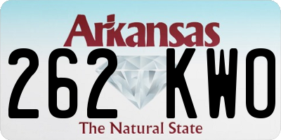 AR license plate 262KWO
