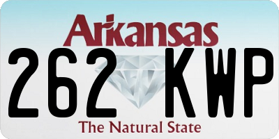AR license plate 262KWP
