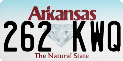 AR license plate 262KWQ