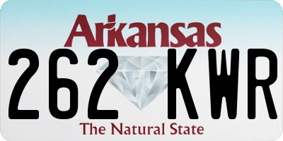 AR license plate 262KWR