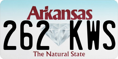 AR license plate 262KWS
