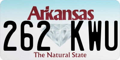 AR license plate 262KWU