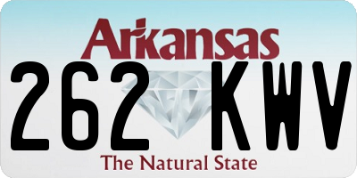 AR license plate 262KWV
