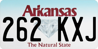 AR license plate 262KXJ