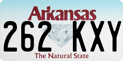 AR license plate 262KXY
