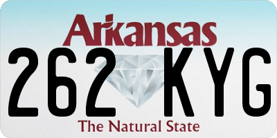 AR license plate 262KYG