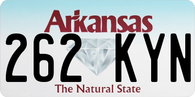AR license plate 262KYN